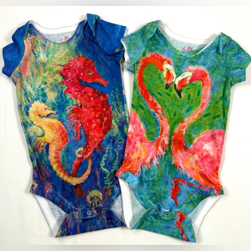 LITTLE LEONA Baby Girl Art‎ 2
Bodysuits 3M Coastal Artsy Designer Boutique Beach